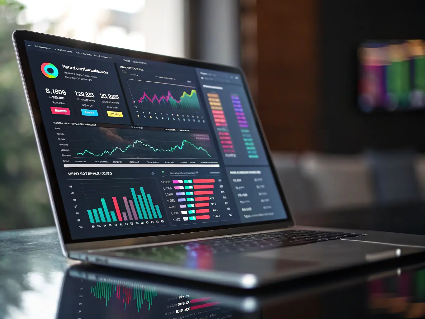 A secure online portal displaying financial data and analytics, representing the advanced technology and tools used by One Stop Financial Solutions.